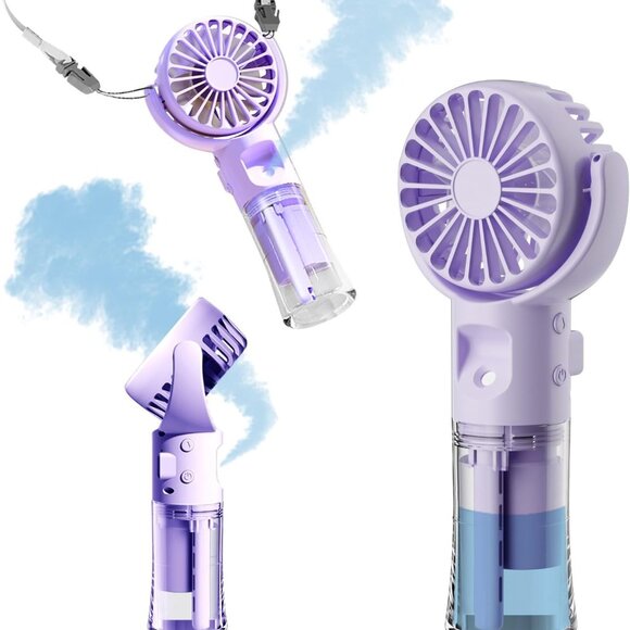 Handheld Misting Fan，Rechargeable Battery Operated ，Portable 4 Speeds & 55ml 360 - Picture 1 of 4